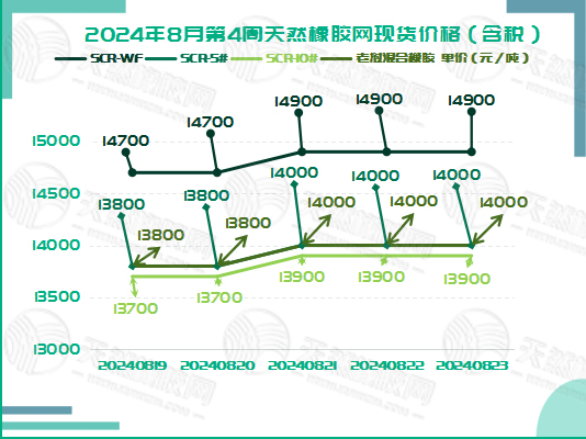 橡膠現(xiàn)貨：周中上揚「20240819-20240823」